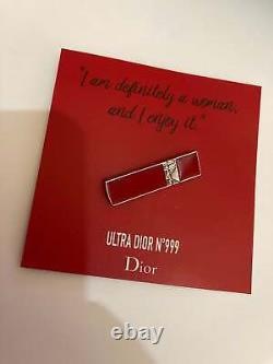 RARE genuine DIOR red lipstick designer logo pin brooch vintage rare