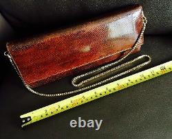 Rare Vintage Ladies English Snakeskin Clutchbag & Shoulder Strap (10.5/27cm)