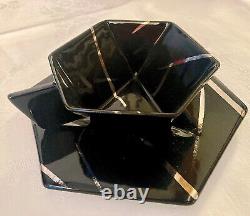 Rarity Eccentric Vintage Design Tea Service. Geometric Shapes. 1980