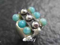 Ring Silver 835 Georg Kramer Vintage Design from circa 1960 Light Blue Gemstones