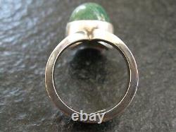 Ring Silver 835 Vintage Design with Aventurine Gemstone Magnificent and Beautiful