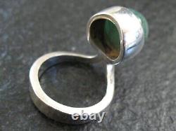 Ring Silver 835 Vintage Design with Aventurine Gemstone Magnificent and Beautiful