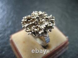Ring Silver 925 Flora Danica Eggert Denmark Vintage Design Flower Ring