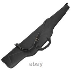 TOURBON 50 Genuine Leather Rifle Case Scoped Soft Padded Slip Bag Hunting Game