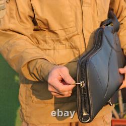 TOURBON 50 Genuine Leather Rifle Case Scoped Soft Padded Slip Bag Hunting Game