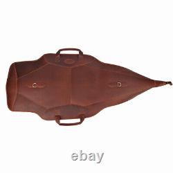 TOURBON Waxed Real Leather Hunting Scope Rifle Carry Slip Gun Storage Case