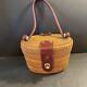 Vtg 50s Etienne Aigner Handmade Wicker Top Handle Handbag Basket Bag Preowned