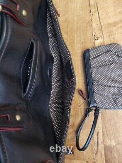 VTG FRANKLIN COVEY Leather Pebbled Full Grain Laptop Career Handbag Black