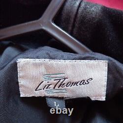 Vintage 1980s Liz Thomas designer Ladies Genuine 100% Suede Leather blazer style