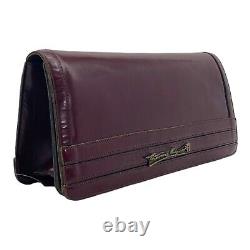 Vintage 50s 60s ETIENNE AIGNER Handmade Leather Clutch Bag Handbag OXBLOOD RARE