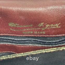 Vintage 60s 70s ETIENNE AIGNER Handmade Leather Handbag Shoulder Bag Slim Flap