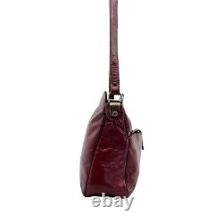 Vintage 60s 70s ETIENNE AIGNER Large Leather Shoulder Bag Handbag Handmade RED