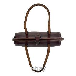 Vintage 60s 70s ETIENNE AIGNER Medium Handmade Leather Handbag Satchel Bag RARE