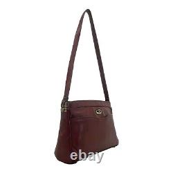 Vintage 60s 70s ETIENNE AIGNER Medium Handmade Leather Shoulder Bag Handbag RED