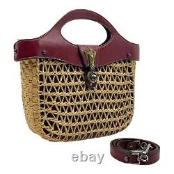 Vintage 60s ETIENNE AIGNER Handmade Leather Shoulder Bag Handbag OXBLOOD RARE