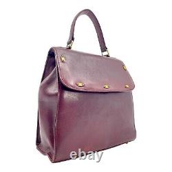 Vintage 70s 80s ETIENNE AIGNER Medium Leather Handbag Shoulder Bag OXBLOOD