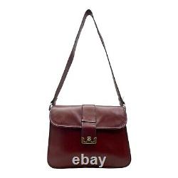 Vintage 70s ETIENNE AIGNER Handmade Medium Leather Handbag Shoulder Bag OXBLOOD