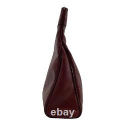 Vintage 70s ETIENNE AIGNER Large Handmade Leather Clutch Bag Handbag OXBLOOD NOS