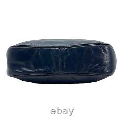 Vintage 70s ETIENNE AIGNER Large Handmade Leather Satchel Bag Handbag NAVY RARE