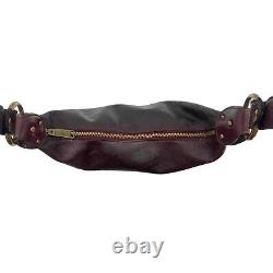 Vintage 70s ETIENNE AIGNER Large Handmade Leather Shoulder Bag Handbag OXBLOOD