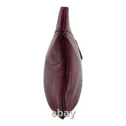 Vintage 70s ETIENNE AIGNER Medium Leather Clutch Bag Handbag Hinge OXBLOOD NOS