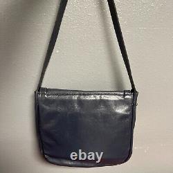 Vintage 70s ETIENNE AIGNER Medium Leather Handbag Shoulder Bag Satchel Hand Made