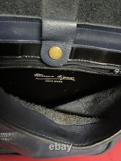Vintage 70s ETIENNE AIGNER Medium Leather Handbag Shoulder Bag Satchel Hand Made