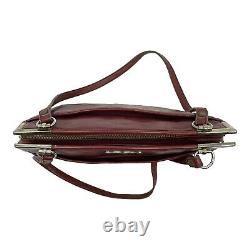 Vintage 70s ETIENNE AIGNER Medium Leather Satchel Bag Handbag Shoulder OXBLOOD
