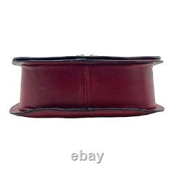 Vintage 70s ETINNE AIGNER Large Handmade Leather Shoulder Bag Handbag OXBLOOD