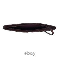 Vintage 80s ETIENNE AIGNER Medium Leather Clutch Bag Handbag Wristlet OXBLOOD