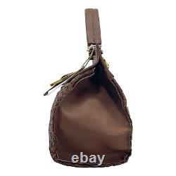 Vintage 90s 00s ETIENNE AIGNER Large Woven Leather Satchel Bag Handbag Doctor