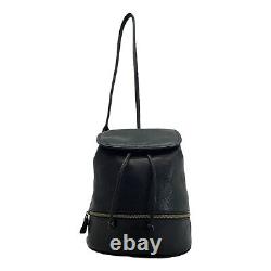 Vintage 90s ETIENNE AIGNER Large Soft Leather Sling Bag Backpack Handbag BLACK