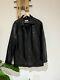 Vintage Balmain Mens Black Genuine Soft Leather Mid Length Coat Jacket M 42 44