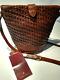 Vintage Etienne Aigner Basket Weave Italian Leather Handbag