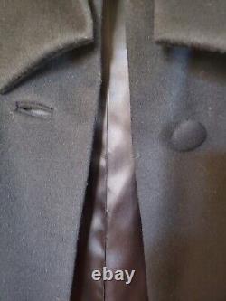 Vintage Lilli Ann Paris Black Wool Swing Coat with Real Fur Collar, Size Medium