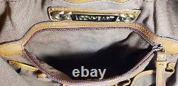 Vintage Lockheart Saddel Brown Moroccan 3d Embossed Applique Handbag Tote $895