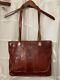 Vintage Marino Orlandi Genuine Leather Shoulder Bag Tote Purse Made In Italy