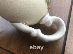 Vintage Real Ostrich Egg Teapot Design Jewelry Box Art
