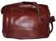 Vintage Vera Pelle Cinnamon Brown Leather Messenger Crossbody Shoulder Bag Italy