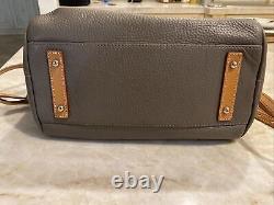 Vintage Y2K Dooney & Bourke Genuine Pebbled Leather Midi Crossbody Bag, Grey