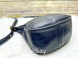 Vntg Coach Janice Legacy Black Genuine Leather Purse Shoulder Crossbody Bag 9950