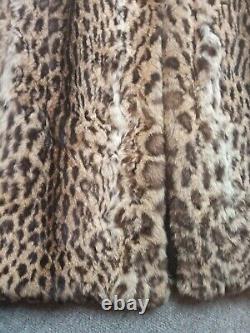 W14New design Vintage 100% real Top Quality Lynx Spotted Real fur WaistCoat