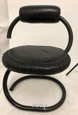 WICK TOY Original 1970s Real Vintage Black Cobra Designer Chairs