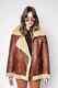 Women Vintage Brown Distressed Aviator Pilot Raf B3 Flying Bomber Real Sheepskin