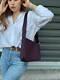 Women's Genuine Leather Purple Handbag Shoulder Bag Purse