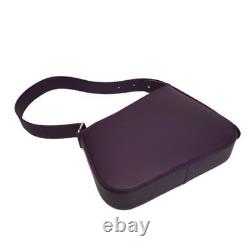 Women's GENUINE Leather Purple Handbag Shoulder Bag Purse