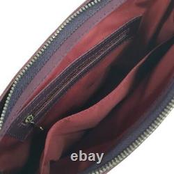 Women's GENUINE Leather Purple Handbag Shoulder Bag Purse