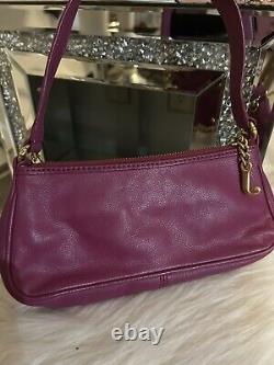 Y2K Vintage 2004 Berry Pink Juicy Couture Real Leather Baguette Shoulder Bag
